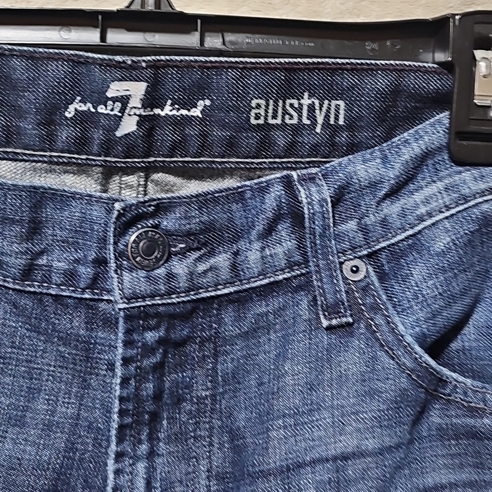 7 For All Mankind Austyn Jeans Mens 36x33 Relaxed Straight Medium Wash - Picture 2 of 5